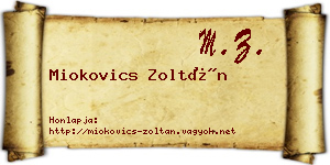 Miokovics Zoltán névjegykártya